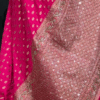 Rani Pink Zari & Sequins Work Raw Silk Saree - Image 2