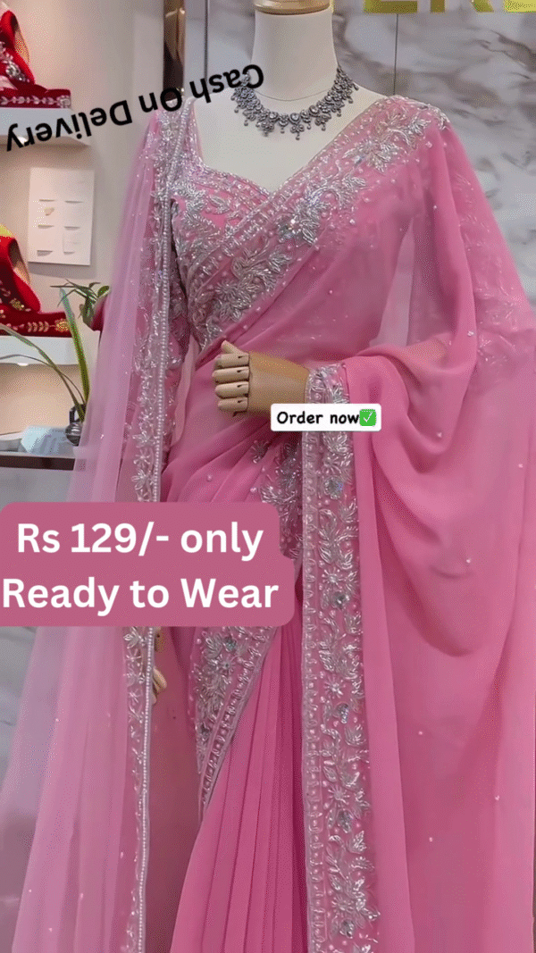 Hot and Party-Ready Georgette Saree